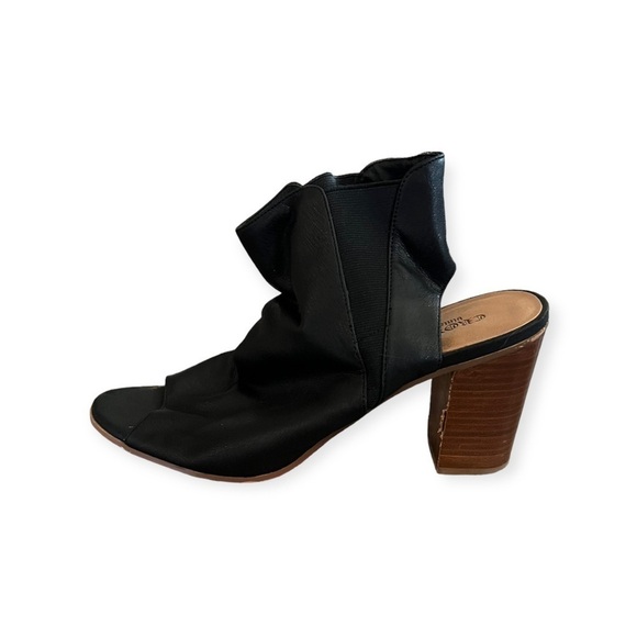 Crown Vintage booties boots black open toe NOVA - Picture 4 of 11